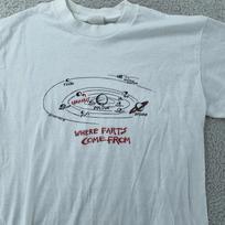 Vintage Uranus Where Farts Come From Shirt Mens XS/Small White Gas Joke Tee 80s 2XL