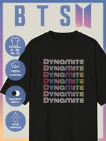 Oversized T-shirt with BTS - DYNAMITE print XL