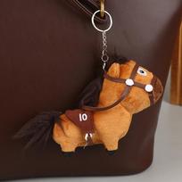 Plush Pony Keychain Pendants Cute Lucky Cotton Dolls School Bag Hanging Soft Filling Toys Year Of The Horse Gifts as the picture