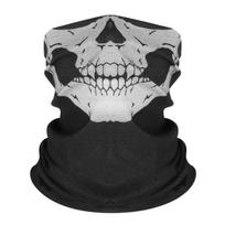 Halloween Skull Print Balaclava Cosplay Costume Ghost Full Face Bike Face Mask Outdoor Motorcycle Riding Men Hat Ski Caps gray
