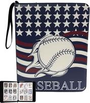 Baseball Card Binder 900 Pockets Removable 50 Pages Double 9 Slots Zipper Album white