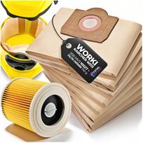 Worki Do Odkurzacza Karcher Wd3 200 Mv3 10X Papierowe 2-Warstwowe + Filtr