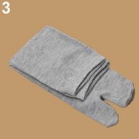 1 pora unisex japoniškų kimono sandalų su skeltu pirštu Tabi Ninja Geta kojinės pilka spalva
