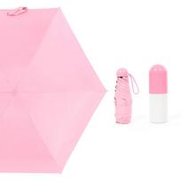 Capsule Umbrella Mini Sun Umbrella Sunscreen Super Light Anti-UV Umbrella 21 inches vyno raudonos spalvos