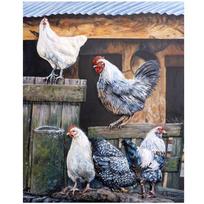 5D Diy Diamond Painting Chicken Full Round Needlework Crafts Wall Sticker Decoration 20X30CM gray