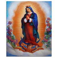 Gvadalupės Dievo Motina Virgen 5D „pasidaryk pats“ deimantų tapyba, religija, pilnas apvalus deimantinis siuvinėjimas 20X30CM