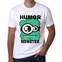 Men’s Vintage Tee Shirt Graphic T Shirt Humor Monster White XS balta