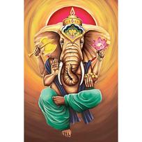 Diamond Embroidery Pattern Cross Stitch Wealth Ganesha Diamond Painting Home Decor 20X30CM