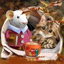 Needlework Diamond Painting Lovely mice cats full round Drill Rhinestone Cross Stitch Crafts Diamond Embroidery Home Decoration 30X30CM