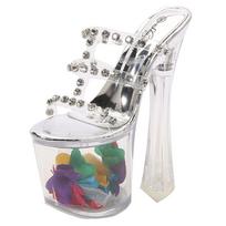 Moteriški batai permatomi Sexy Sandalai naktiniame klube Super High Heel Crystal 18cm Kulnas 8cm Platform from LFD 34 sidabras
