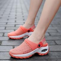 Women Fashion Summer Slippers Platform Air Cushion Slip on Casaul Sandals Breathble Comfortable Walking Sneakers Plus Size 35-43 43 oranžinė