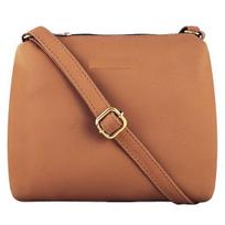 Noora Tan Leather Women's Sling & Hand Bag Pack of 1 gelsvai ruda