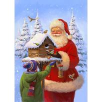 Diy Santa Claus 5D Diamond Painting Full Round Drill Christmas Gift Diamond Mosaic Embroidery Cartoon Cross Stitch Kit Wall Art Full Round 20x30CM gray