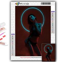 5D deimantų tapyba Cyberpunk Sexy Art DIY Deimantinis Siuvinėjimas Kalnų krištolas Namų apdaila Full Square 20X30CM black