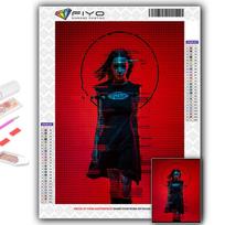 5D „pasidaryk pats“ deimantinis siuvinėjimas „Cyberpunk“ seksualus menas, tapyba deimantais, mozaikos namų dekoravimas Full Square 20X30CM black