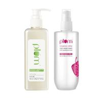 Plum Ultra-Hydration Skin Duo – rožių vandens tonikas 200 ml ir Hello Aloe Just gelis 225 g