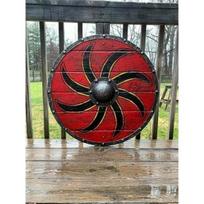 Replica Viking Medieval Wooden Round Authentic Shield Norse Battle Larp Armor black