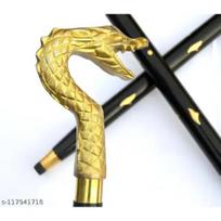Nautical Handmade Antique Finish Dragon Brass Inlay Black wooden Walking stick