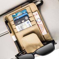 Automobilinis skydelis nuo saulės Bill Pen Vizitinių kortelių laikiklis CD DVD Tvarkyklės Dėžutė nuo saulės Akinių segtukas Susidėti Tvarkyti automobilio priedus small smėlis
