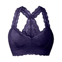 Nikitas Naujas Moteriškas Plius dydžio V apatinis trikotažas apatinis trikotažas Sexy Vest Crop Wire Free Liemenėlė S-3XL L brown