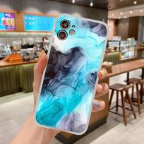 Marble Pattern Case For Samsung Galaxy S22 S21 Plus S20 Fe Ultra S10 S9 S8 S7 Edge S10e Note 20 10 Lite Watercolor Soft Cover Samsung Note 10 Lite blue