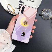 Cute Animal Case For Samsung Galaxy A52 A70 A71 A73 A53 A13 5g A03 A72 A22 A21s A03 Core A42 Tempered Glass Cute Cat Cover For Samsung A70 gray