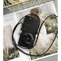 Korėjos kaklo virvelė odinė PU minkšta telefono dėklas iPhone 12 13 Pro Max 11 X Xs Xr 8 7 Plus Se 3 2 10 kortelių laikiklis galinis dangtelis for iphone 13ProMax