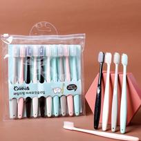 Minkštas dantenų apsaugos dantų šepetėlis Macaron dantų šepetėlių rinkinys gray