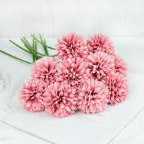 3 /5pcs Silk Dandelion Flower Ball Bouquet Fake Artificial Flowers For Home Garden Wedding Decoration Craft Wreath Christmas 3pcs