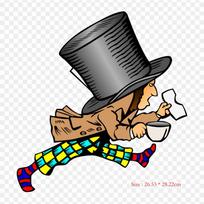 Alice In Wonderland Vintage Mad Hatter Alice'S Adventu Iron on Heat Transfer Printing Vinyl Patches Sticker for Clothes DIY Appliques Washable Patches gray