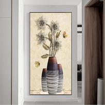 Retro drugelio gėlių drobės tapyba Kinų stiliaus senoviniai plakatai ir spaudiniai Sienų menas Paveikslėlis Svetainės namų dekoras be rėmelio 20*40cm white