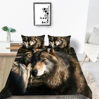 3D Wolf modelio patalynės komplektas Antklodės užvalkalas pagalvės užvalkalas Namų patalynės komplektas AU/EU/US Viso dydžio viengulė/dvigulė lova Namų dekoravimas Baby 100x135cm