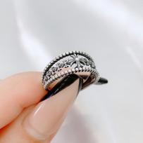 BELLA BOX Cross Creative Korean Version Thai White Copper Retro Fashion Minority Index Finger Open Ring Female 【 Opening Adjustable 】 balta