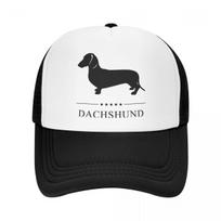 Classic Unisex Dachshund Trucker Hat Adult Sausage Badger Wiener Dog Adjustable Baseball Cap Unisex Women Outdoor Snapback Caps Trucker Hat white