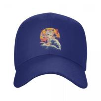 Klasikinė Unisex Japoniška Katės Beisbolo Kepuraitė Suaugusiems Neko Sushi Kanagawa Banga Reguliuojama Tėčio Kepuraitė Unisex Moterims Lauko Snapback Kepuraitės Adjustable Cap beige