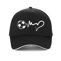 Fashion Soccer Ball Heartbeat Baseball cap Unisex Soccer Sports hip hop cap Summer adjustable Football lovers hat snapback gorra
