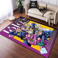 jojo's bizarre adventure kilimas svetainei,Neslystantis VONIOS kilimėlis,Nešiojamas lengvas iškylos kilimėlis,Miegamojo dekoravimo kilimas 40cm by 60cm black