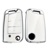 TPU Automobilio Nuotolinio Raktelio Dėklas Laikiklis VW Volkswagen Golf 7 MK7 Tiguan MK2 SEAT Ateca Leon FR 2 Ibiza Skoda Octavia A7 gray