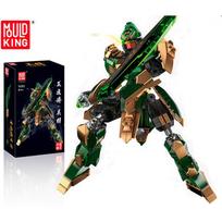 MOLD KING 93002 Penki tigrų generolai iš trijų karalysčių GuanYu ZhaoYun ZhangFei statybinių blokelių modelis vaikams dovanos black
