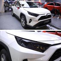 2 vnt. Automobilio priekinių žibintų apsauginė plėvelė Vinilinė apsauga Automobilio prekės Juodas TPU lipdukas Toyota RAV4 XA50 2022 2 pcs