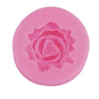 3D Gėlių žydėjimas Rožės formos Silikoninis Fondant Muilo pyragas Kepimas Želė saldainių dekoravimo formelės Choc B9J6 pink-one-size pink