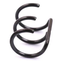 Stainless steel electroplating C -shaped three -circle fake earrings ear clip juoda