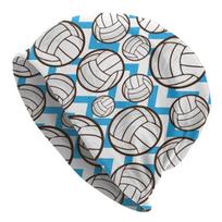 Volleyball Lover Player Beanie Volley Ball Design Bonnet Hat Accessories Unisex All Seasons Beanie Hat One Size gray