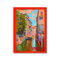 Landscape Poster Printing in Italy, France, Florence, Florida, Paris, Peru, Greece, Vintage Tourist City Advertising Art 21cm×30cm NoFrame