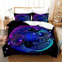 3D Ornamental Fish Bedding Set Animal Down Duvet Cover Pillowcase 2/3 Birthday Gift DE135 * 200 Boy Room Full Size Quick Drying Soft Home Textile Baby 100x135cm