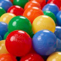 KiddyMoon minkšti plastikiniai žaidimo kamuoliukai vaikams 300 kamuoliukų/6cm-2.36in spalvingi pagaminti in eu, geltona/žalia/mėlyna/raudona/oranžinė