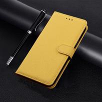 Prabangus kietos odos atverčiamas piniginės telefono dėklas, skirtas Xiaomi Redmi Note 12 11 Pro 12S 11S 12 11A A1 Poco M4 X4 X5 Pro 5G 4G stovo laikiklio knygos dangtelis For Redmi Note 12 4G geltona