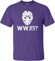 Adult Wwjd What Would Jason Do? Funny Horror Movie T-Shirt S