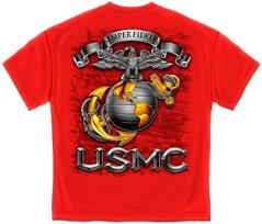 Erazor Bits Marine Corps T-Shirt Semper Fidelis Marines Tee XXXXL gray