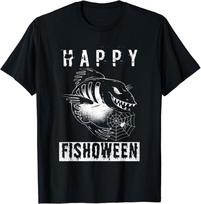 Laimingo Žuvyno Helovino Žuvies Skeleto Helovino kostiumas Unisex marškinėliai S gray